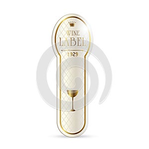 wine label. Vector illustration decorative design