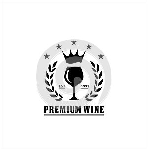 Wine labels logo. Elements for design on the wine theme.