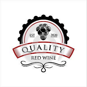 Wine labels logo. Elements for design on the wine theme.