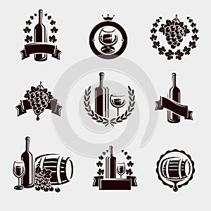 Wine labels set. Vector