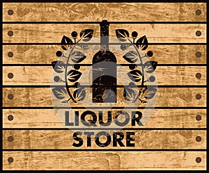 Wine and liquor store sign