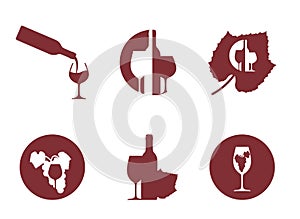 Wine list background with wine symbol