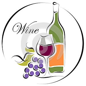 Wine logo design photo