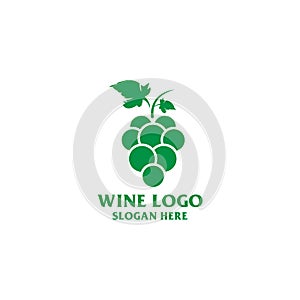 Wine logo design template. Vector illustration of icon