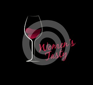 Wine logo goblet concept for wine tasting competitions and wine cellar logotype concept. Simple design for easy