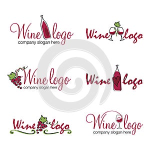 Wine logos (vector)