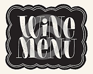 Wine Menu Hand Lettering