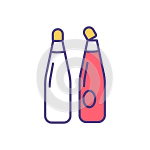 Wine oxidation RGB color icon