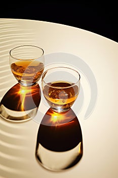 Wine party spirit relaxation gold shot luxury background booze whisky elegance reflection