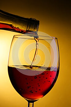 Wine pour into glass