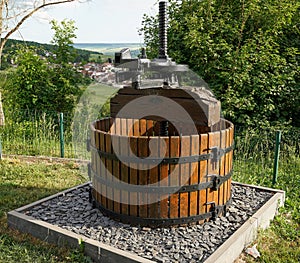Wine press at Champagne Region in France