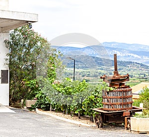 Wine press, Languedoc-Roussillon, France