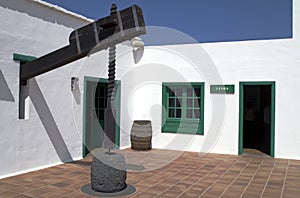 Wine press, Lanzarote, Canary Islands.