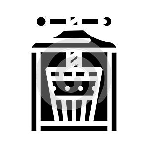 wine press manufacturing equipment glyph icon vector illustration