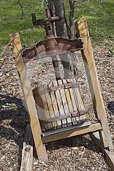 Wine press rusting away