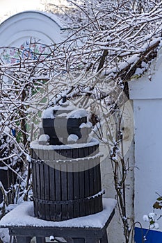 Wine press, Southern Moravia, Czech Republic