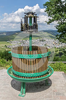 Wine press at Trittenheim Panorama Germany