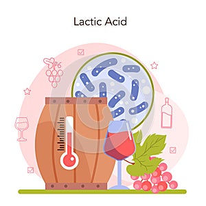 Wine production concept. Grape wine in a bottle or glass. Alcohol drink