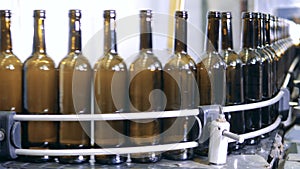 Wine production line at a wine making facility