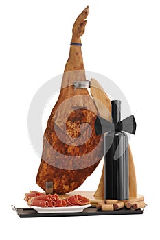 Wine and prosciutto