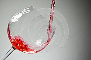 Wine puring in to a wine glass