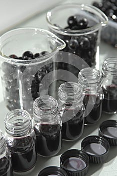 Wine quality control testing in modern laboratory