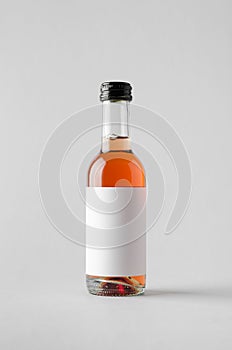 Wine Quarter / Mini Bottle Mock-Up. Blank Label