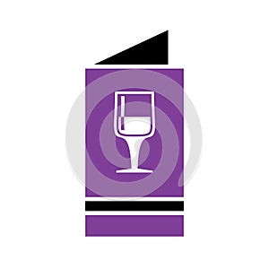 Wine related icon on background for graphic and web design. Simple vector sign. Internet concept symbol for website photo