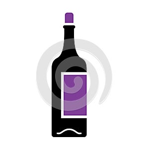 Wine related icon on background for graphic and web design. Simple vector sign. Internet concept symbol for website photo