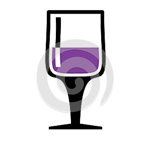 Wine related icon on background for graphic and web design. Simple vector sign. Internet concept symbol for website photo