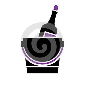 Wine related icon on background for graphic and web design. Simple vector sign. Internet concept symbol for website photo