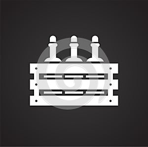 Wine related icon on background for graphic and web design. Simple vector sign. Internet concept symbol for website photo