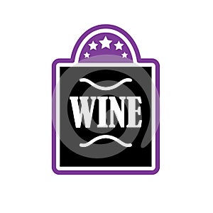 Wine related icon on background for graphic and web design. Simple vector sign. Internet concept symbol for website photo