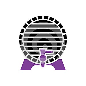 Wine related icon on background for graphic and web design. Simple vector sign. Internet concept symbol for website photo