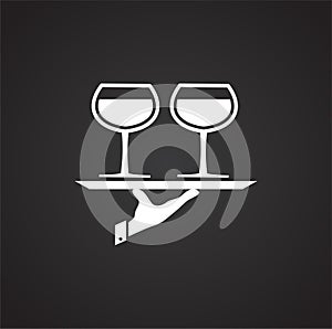 Wine related icon on background for graphic and web design. Simple vector sign. Internet concept symbol for website photo