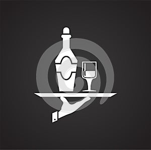 Wine related icon on background for graphic and web design. Simple vector sign. Internet concept symbol for website photo