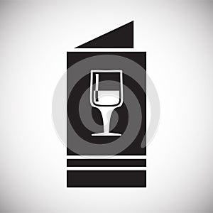Wine related icon on background for graphic and web design. Simple vector sign. Internet concept symbol for website photo