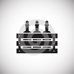 Wine related icon on background for graphic and web design. Simple vector sign. Internet concept symbol for website photo
