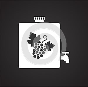 Wine related icon on background for graphic and web design. Simple vector sign. Internet concept symbol for website photo