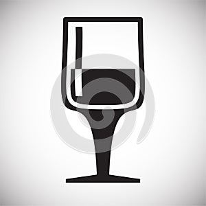 Wine related icon on background for graphic and web design. Simple vector sign. Internet concept symbol for website photo