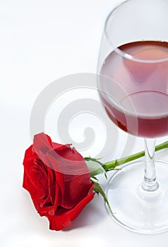 Wine and rose