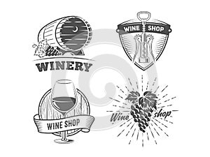 Wine shop badges.