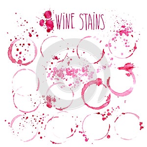 Wine splash and blots concept