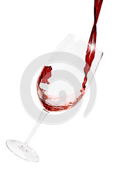 Wine Splash In A Glass