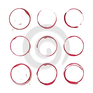 Wine stain circles