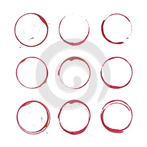 Wine stain circles photo