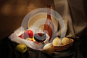 Wine still life