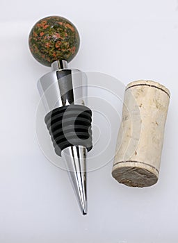 Wine stopper and cork