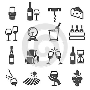 Wine storage, tasting, drinking set of thin line icons isolated on white. Alcoholic beverages pictograms.