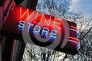 Wine store sign